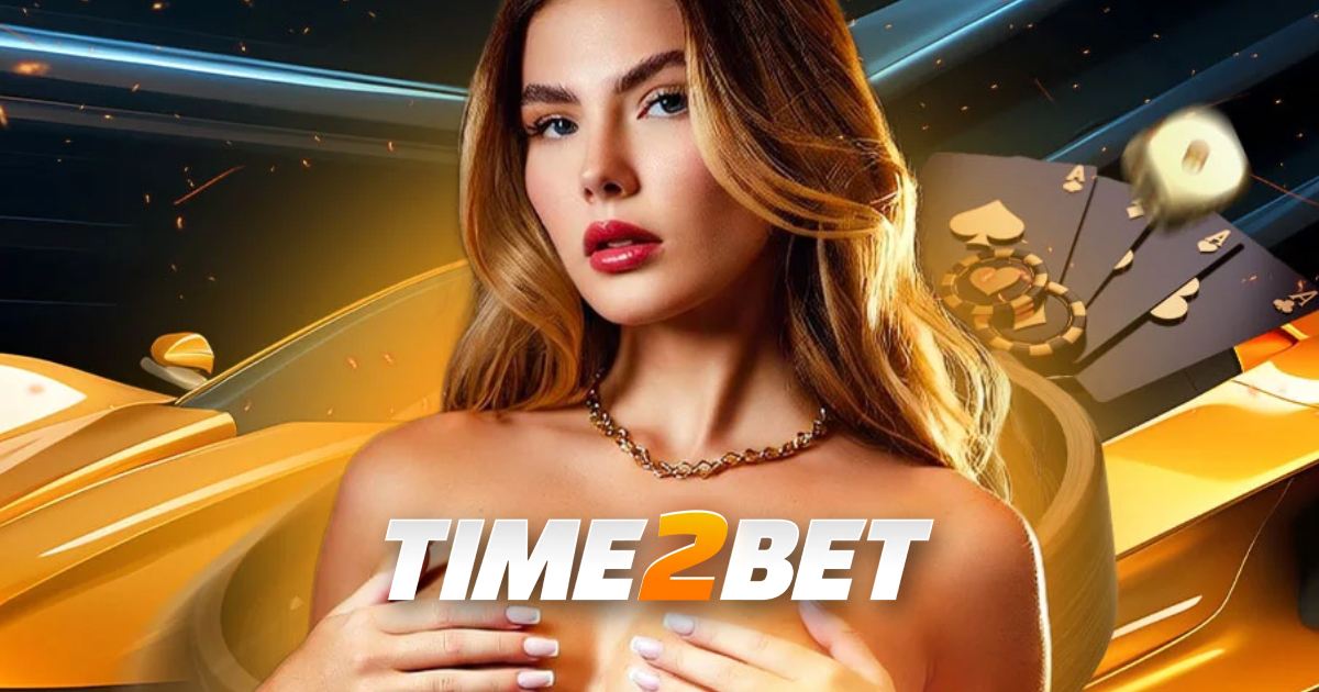 Time2Bet Casino main banner showcasing mobile gaming and fast payouts